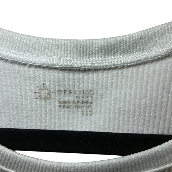 Aerie Off-White Short Sleeve Tee - Picture 3 of 4